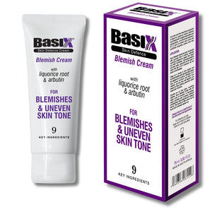 Basix Blemish Cream with Liquorice and Arbutin helps fade blemishes