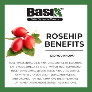 Benefits of Rosehip in Basix Skin Defence Cream