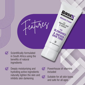 Basix Blemish Cream for Blemishes, Liverspots and Uneven Skin Tone - 75ml